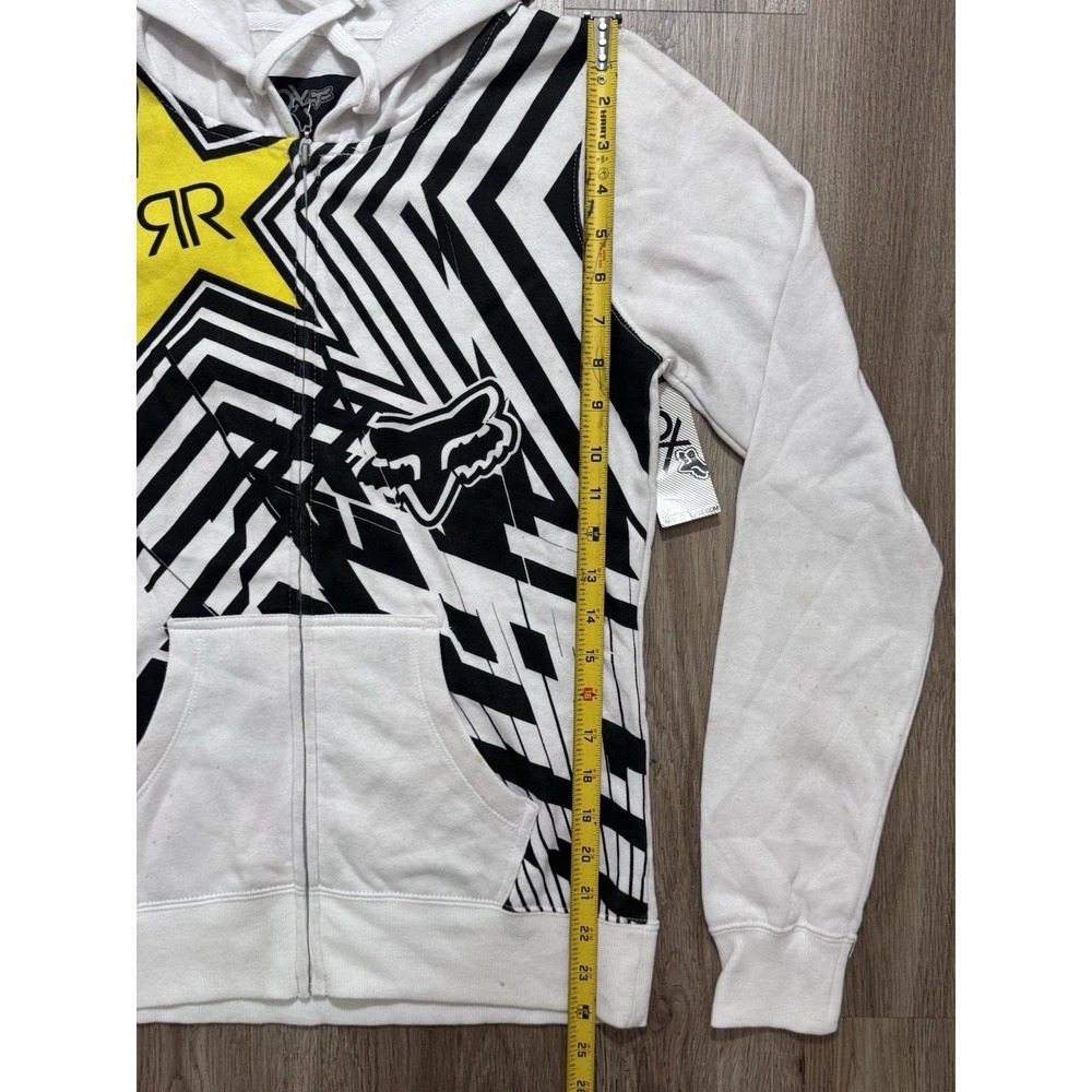 Y2K Fox Racing Rockstar Zip Up Women Hoodie Size M - Picture 2 of 16